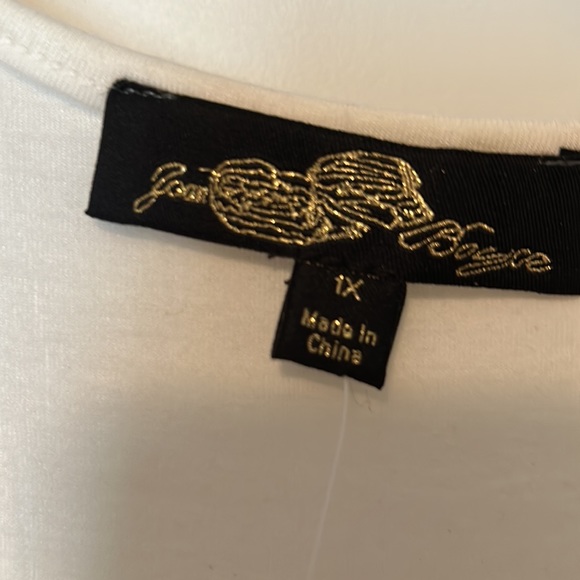 Brand New HSN Joan Boyce Cream Sequin Long Sleeve Vneck Top, sz 1x, NWT - Picture 5 of 5